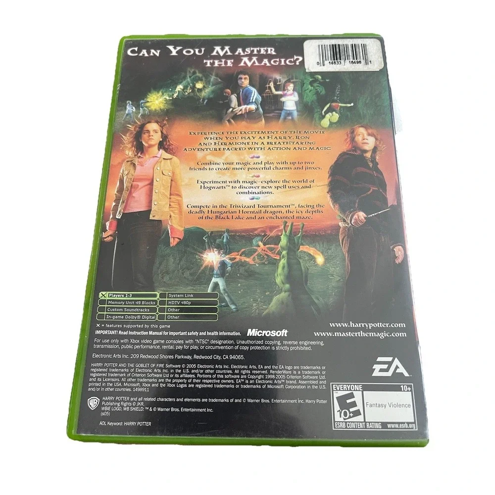 Harry Potter and the Goblet of Fire (Microsoft Xbox, 2005) With Manual